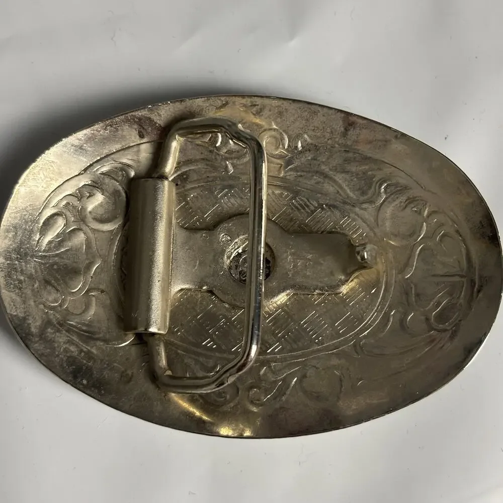 Vintage Boys Cowboys Western Rodeo Horse Riding Belt Buckle Made In USA